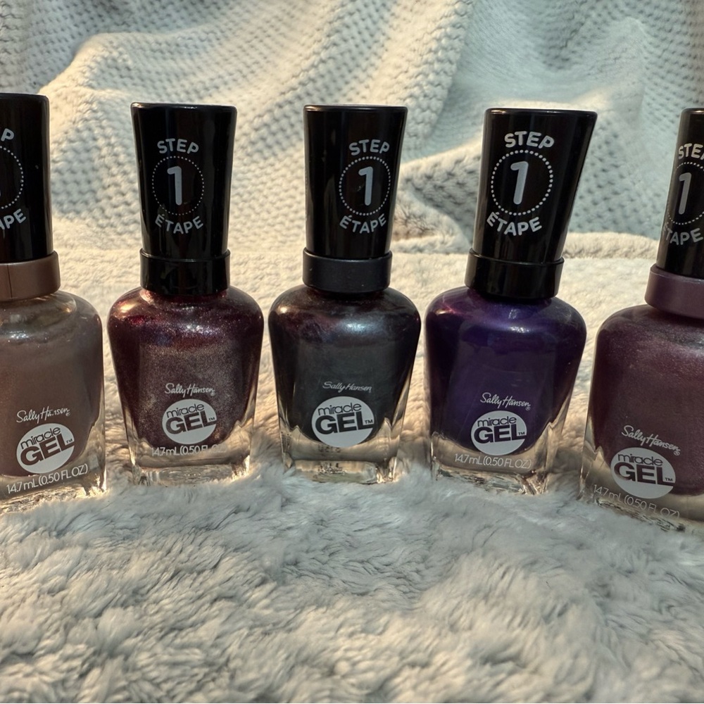 Sally Hansen Miracle Gel Nail Polish Set - Purple and Gray Shades